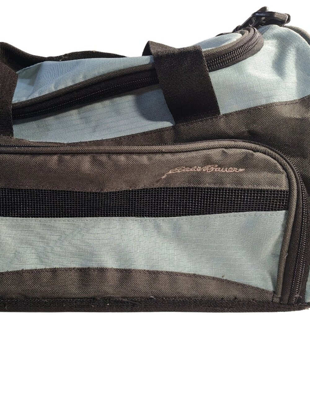 Unisex Vintage 90's Light Blue Medium Sized Eddie Bauer Brand Travel Duffle Bag